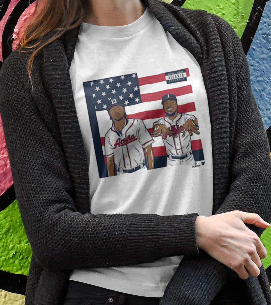 Outkast Stankonia Ronald Acuna Jr Ozzie Albies American Flag Baseball T-Shirt