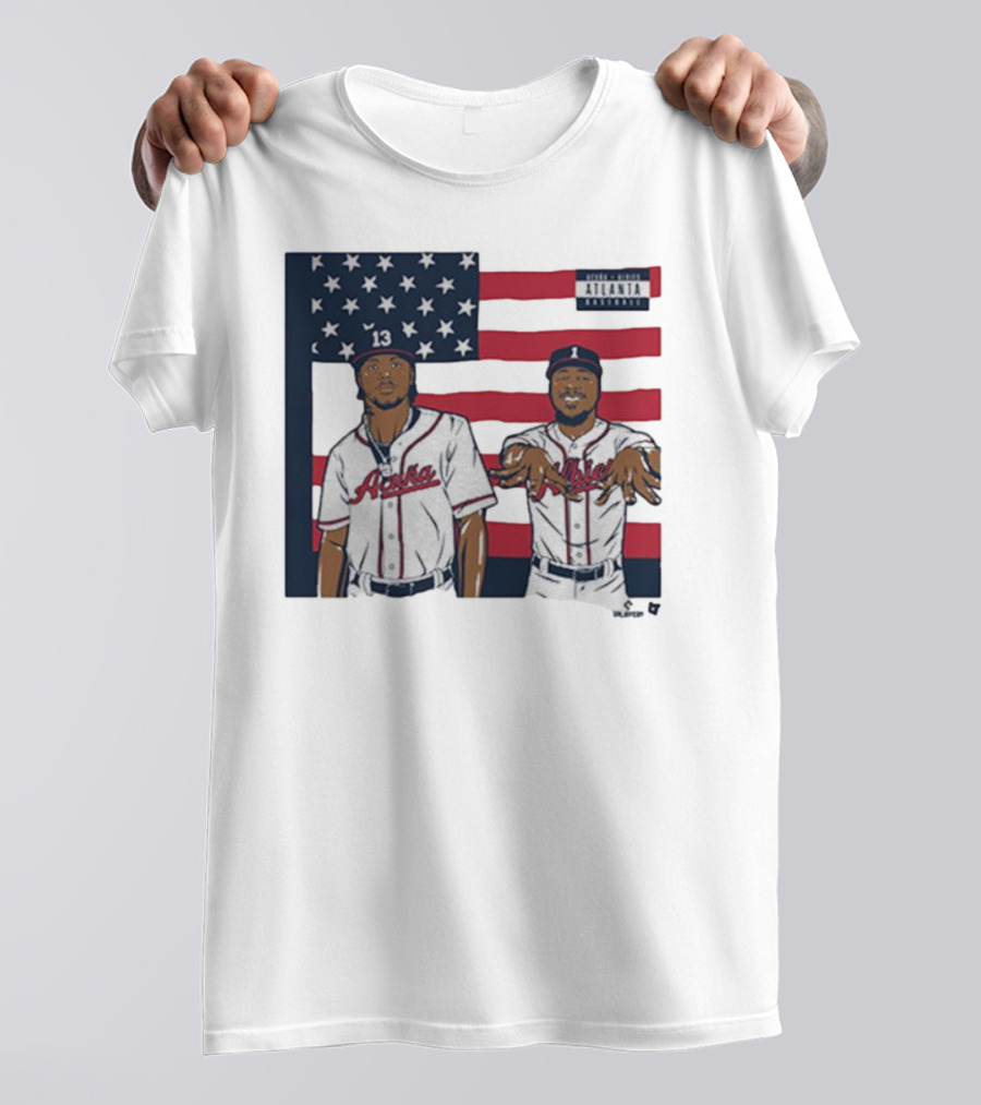 Outkast Stankonia Ronald Acuna Jr Ozzie Albies American Flag Baseball T-Shirt