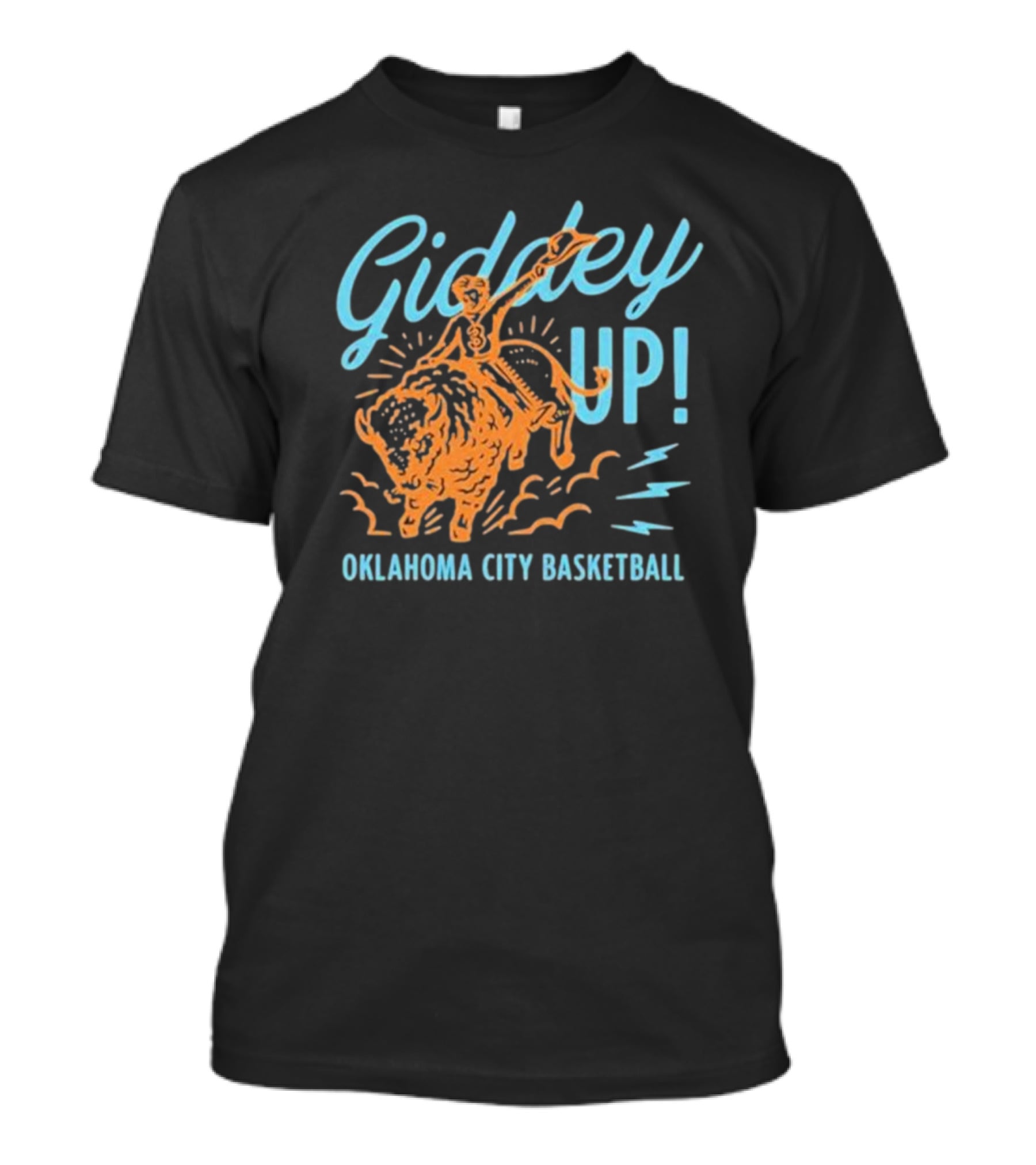 Giddey Up Oklahoma City Basketball Bison Rider T-Shirt