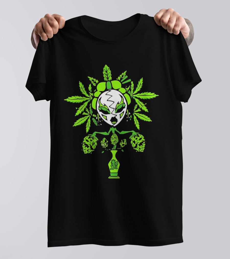 Insane Clown Posse Yum Yum 420 Weed Leaf Mask Hatchetman Juggalos T-Shirt