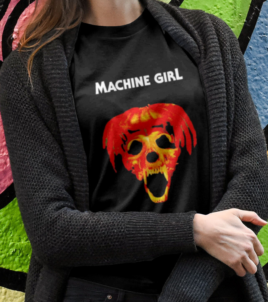 Machine Girl Skull Pumpkin Face T-Shirt