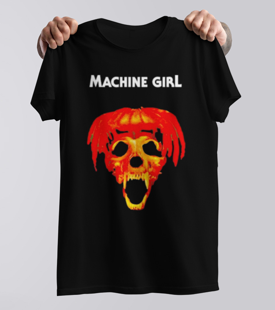 Machine Girl Skull Pumpkin Face T-Shirt
