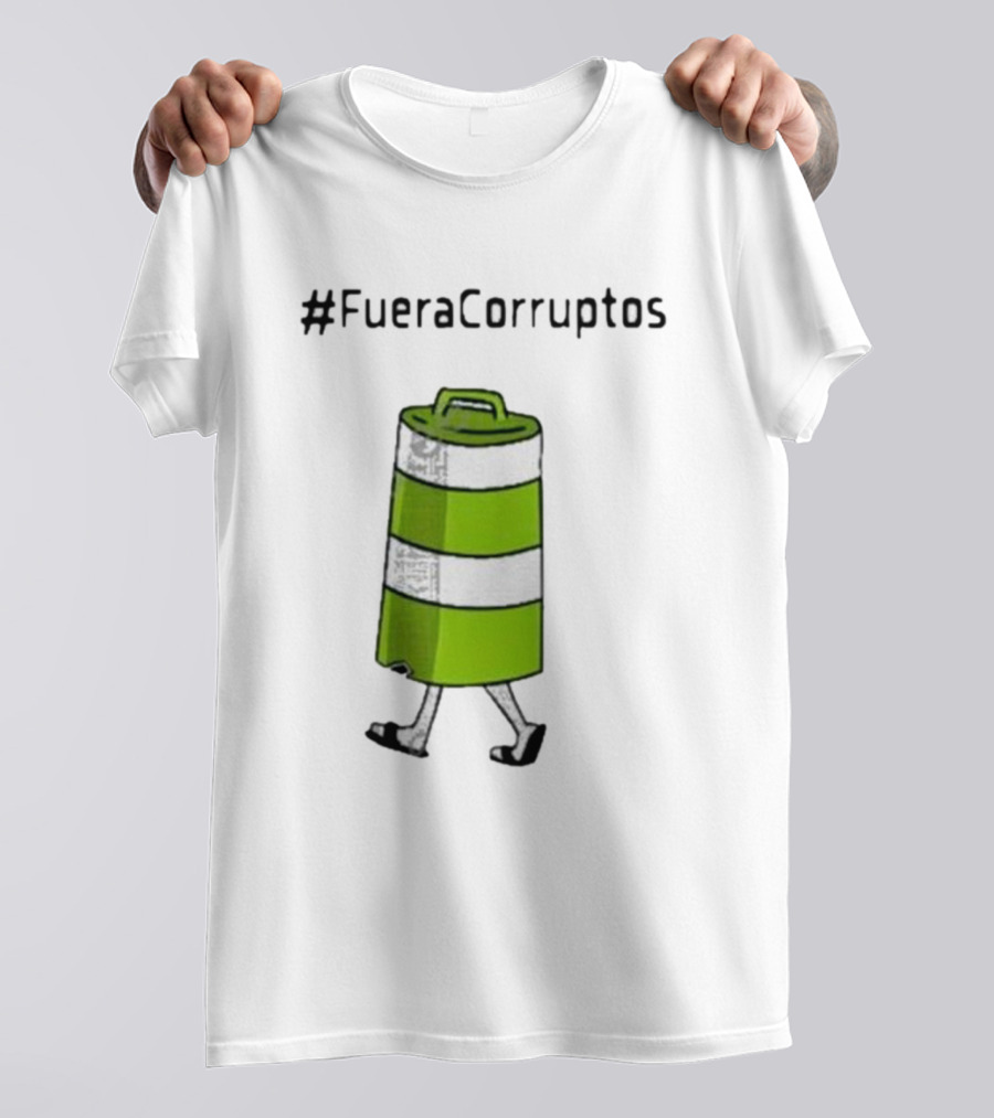 Paola Hurtado Uri Samayoa #FueraCorruptos Walking Traffic Cone Image T-Shirt