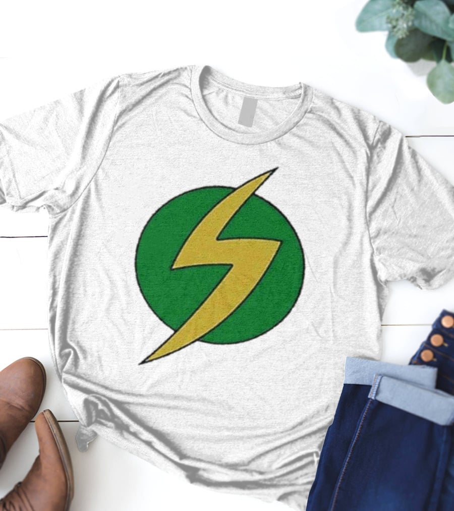 PowerEdd Green Yellow Lightning Bolt T-Shirt