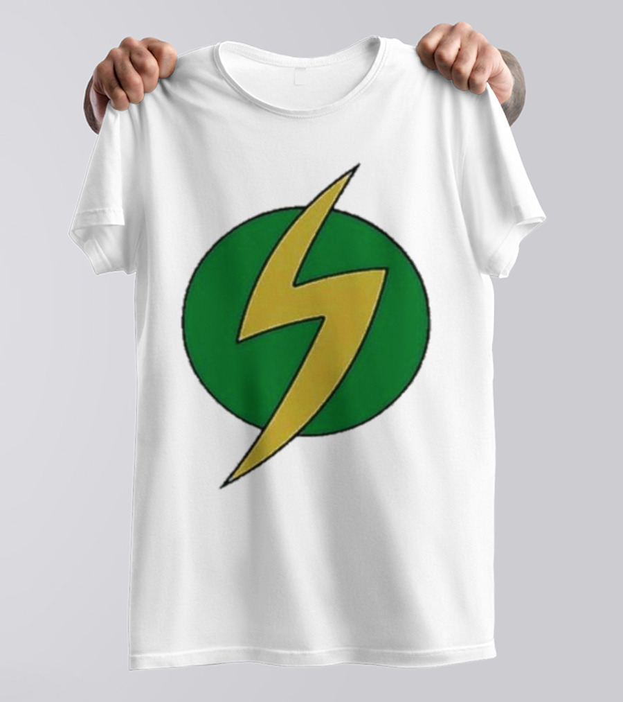 PowerEdd Green Yellow Lightning Bolt T-Shirt