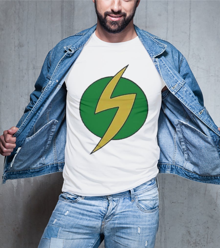 PowerEdd Green Yellow Lightning Bolt T-Shirt