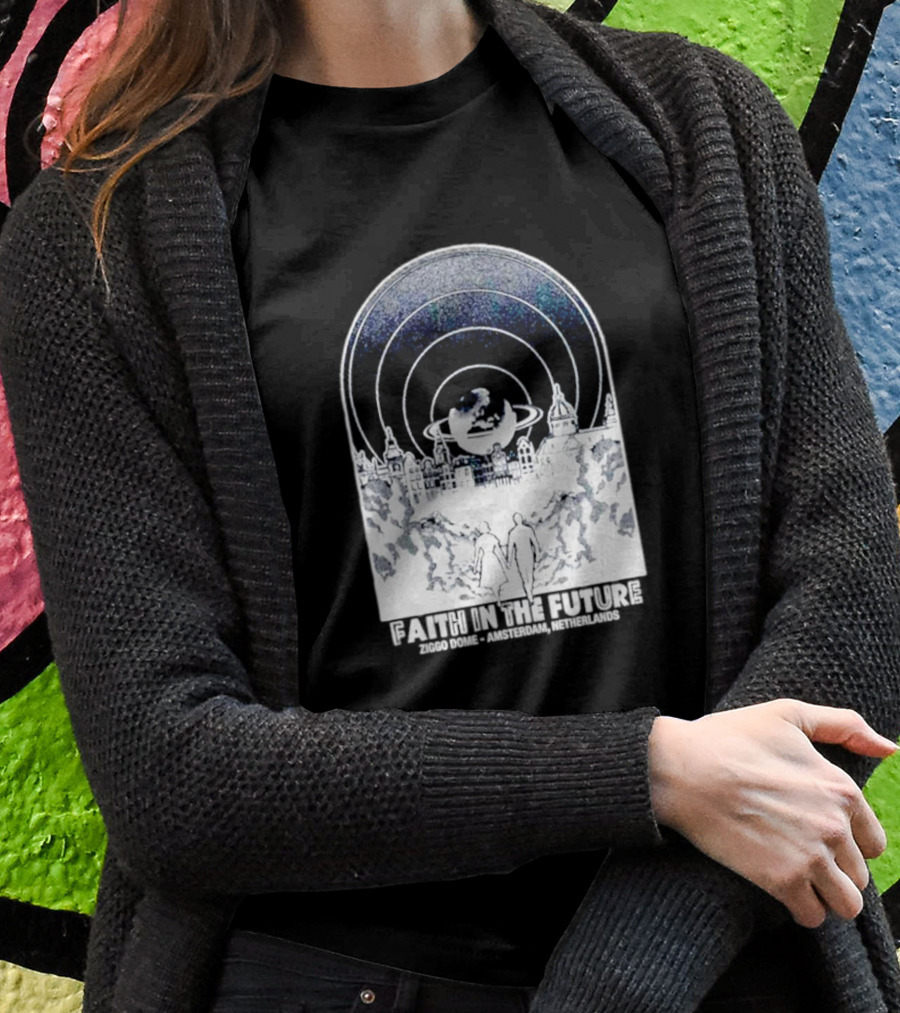 Faith In The Future Ziggo Dome Amsterdam Netherlands Planetary Skyline Tour T-Shirt