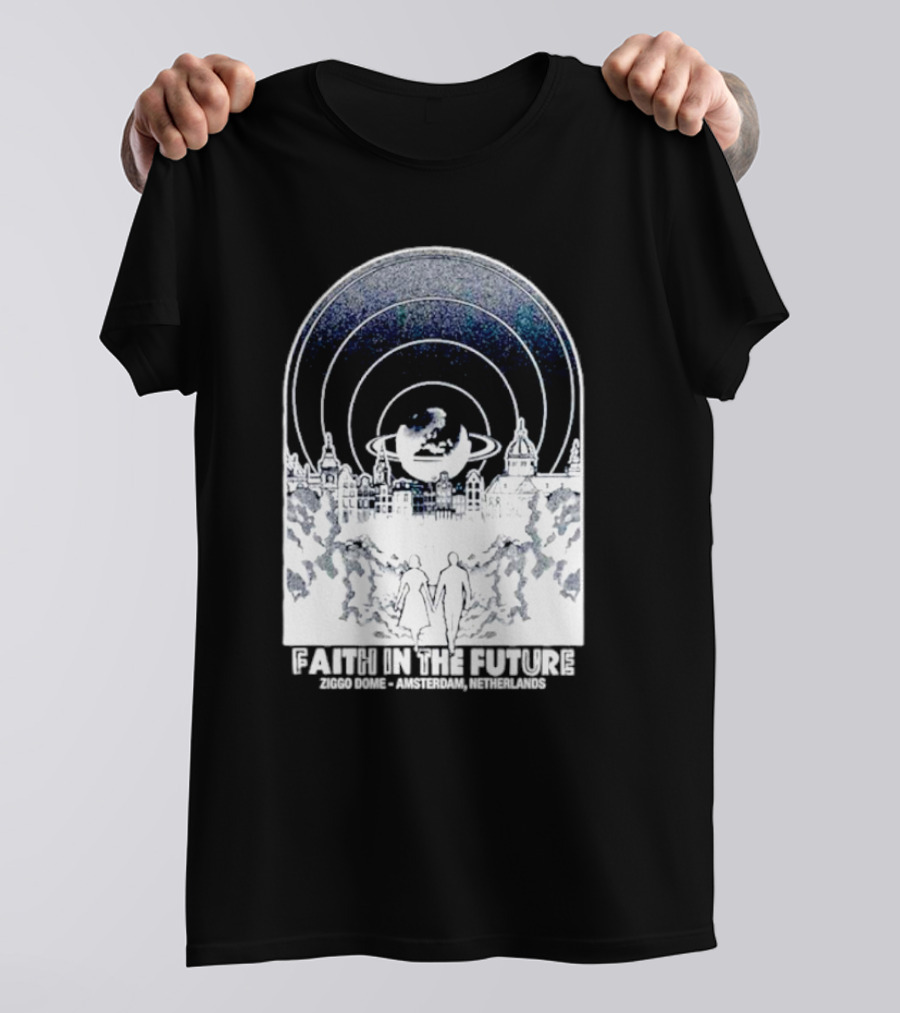 Faith In The Future Ziggo Dome Amsterdam Netherlands Planetary Skyline Tour T-Shirt