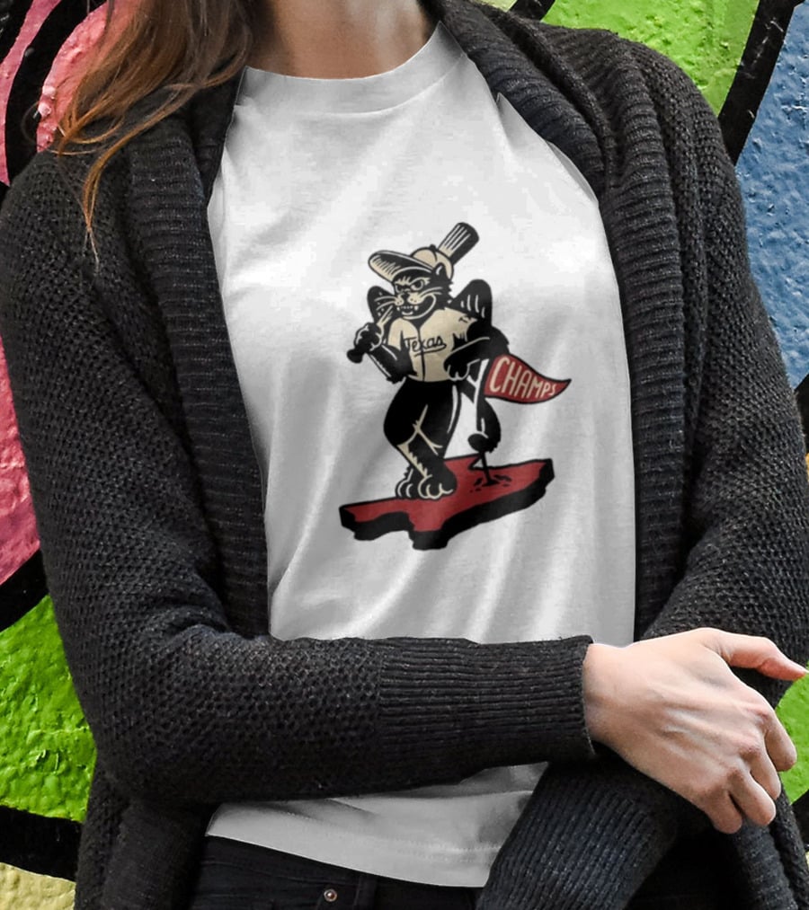 Texas Champs Bisonball Mascot Victory T-Shirt