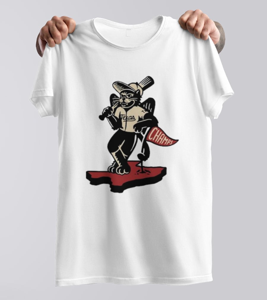 Texas Champs Bisonball Mascot Victory T-Shirt