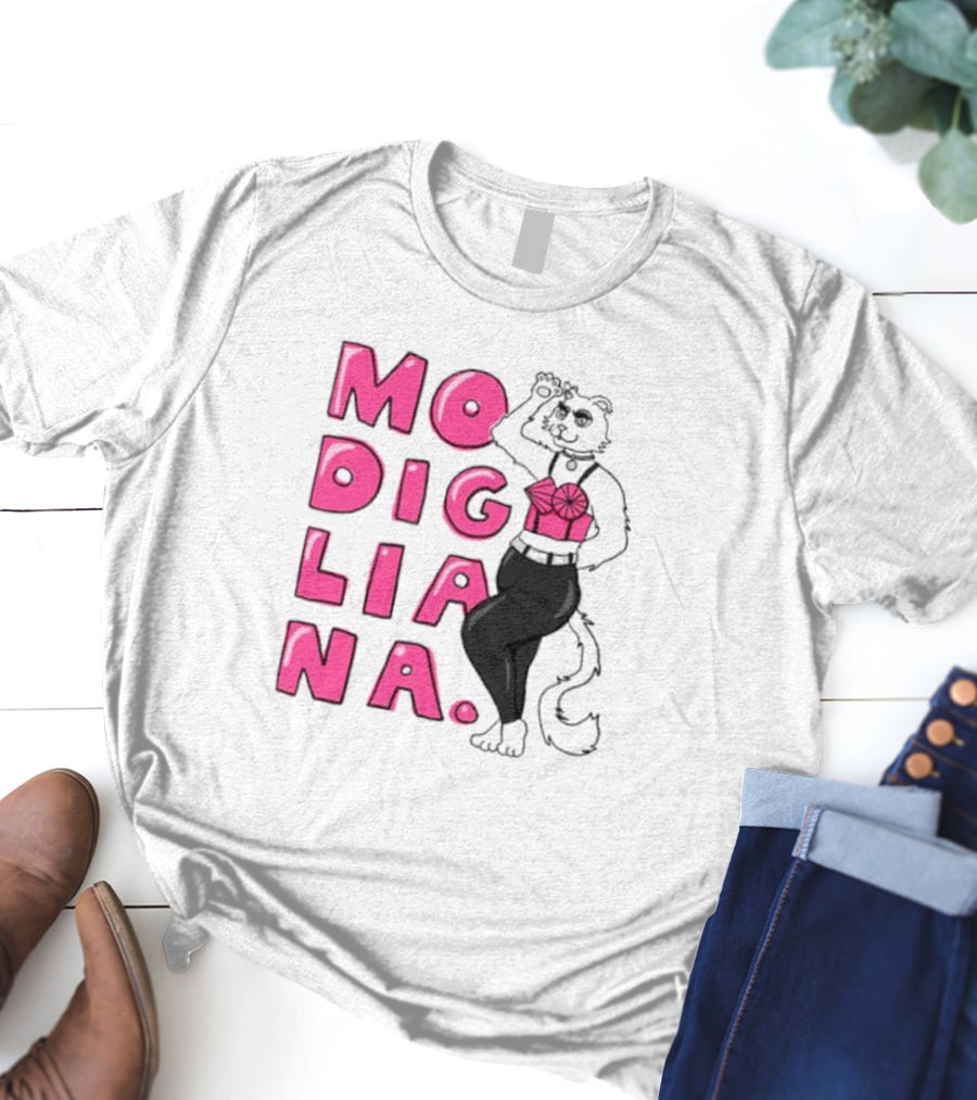 Modigliana Cat Fashion Style T-Shirt