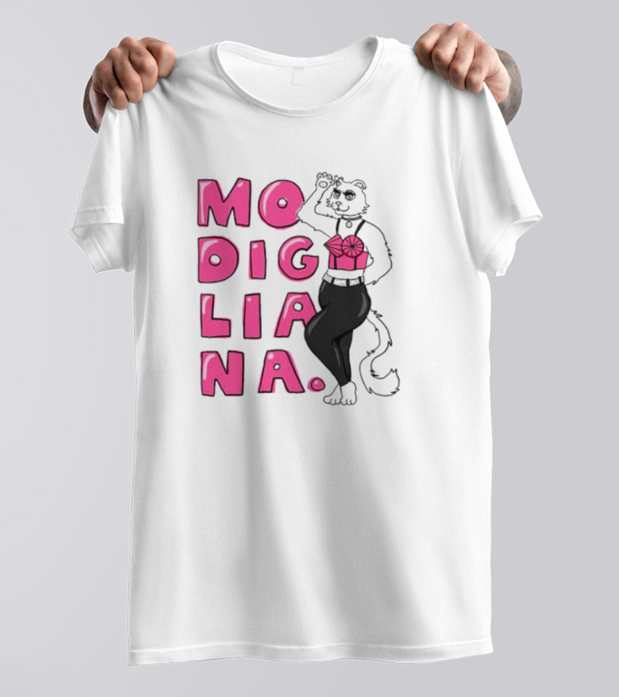 Modigliana Cat Fashion Style T-Shirt