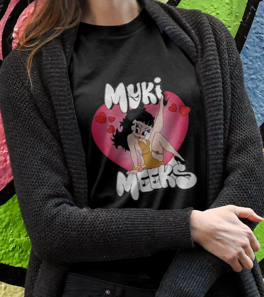 Myki Meeks Heart Cartoon Character With Hearts T-Shirt