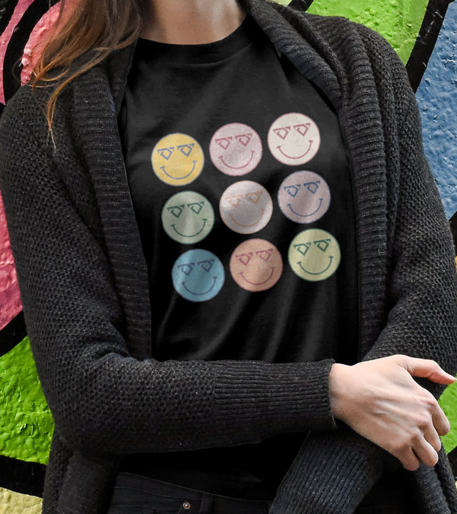 Cody Johnson Cojo Smiley Sunglasses Nine Colorful Faces T-Shirt