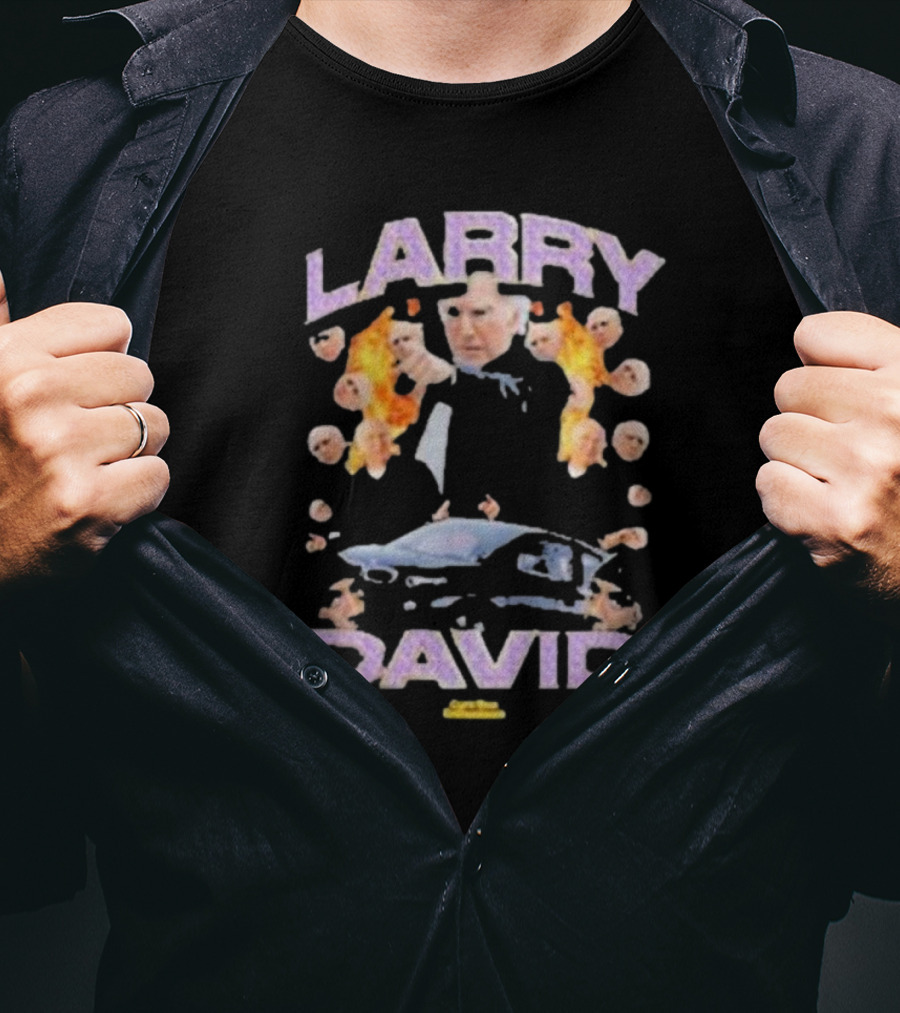 Larry David Curb Your Enthusiasm Fire And Car Iconic Moments T-Shirt