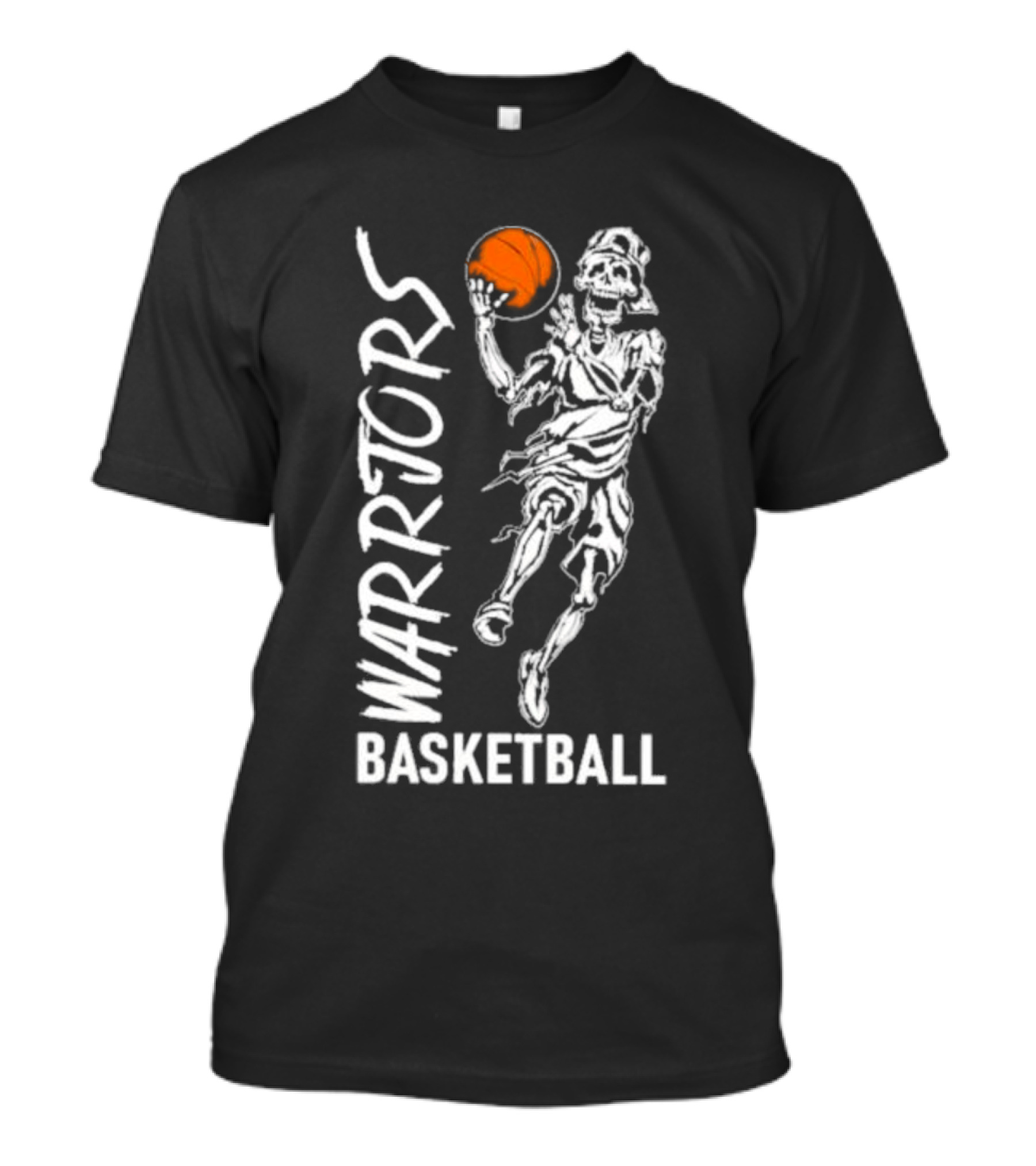 Warriors Skeleton Basketball Player Holding Ball T-Shirt