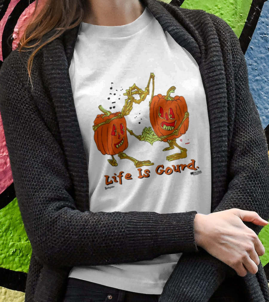 Online Ceramics Dancing Skeleton Pumpkins Life Is Gourd T-Shirt