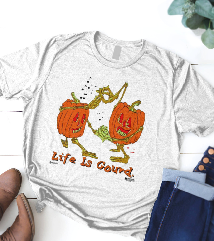 Online Ceramics Dancing Skeleton Pumpkins Life Is Gourd T-Shirt