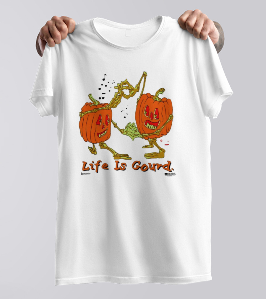Online Ceramics Dancing Skeleton Pumpkins Life Is Gourd T-Shirt