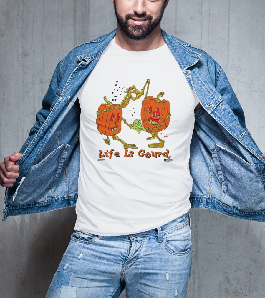 Online Ceramics Dancing Skeleton Pumpkins Life Is Gourd T-Shirt
