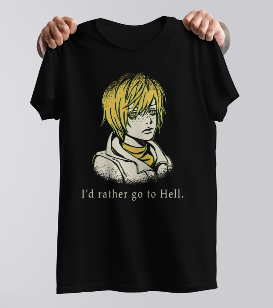 Silent Hill I'd Rather Go To Hell Anime Character T-Shirt