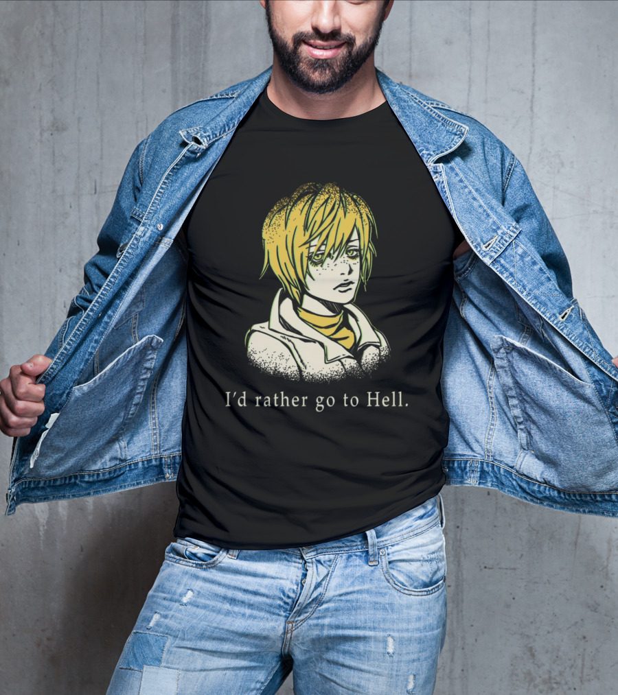 Silent Hill I'd Rather Go To Hell Anime Character T-Shirt
