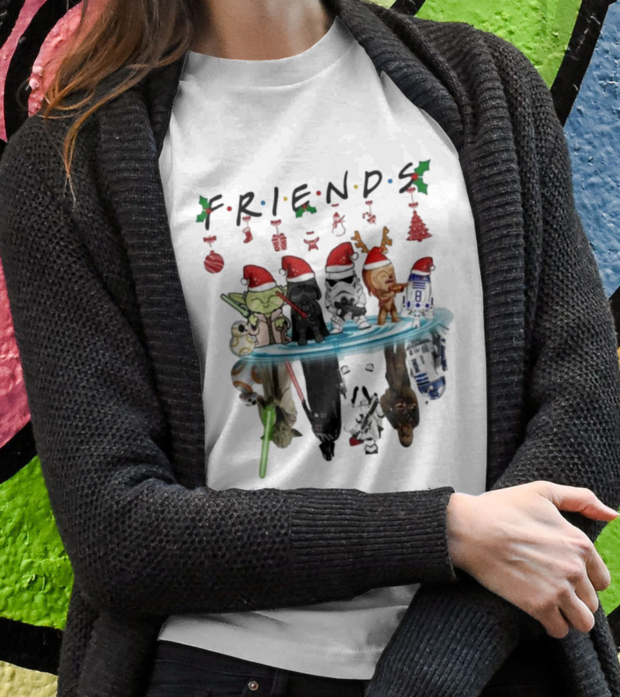 Friends Christmas Star Wars Characters Holiday Special T-Shirt