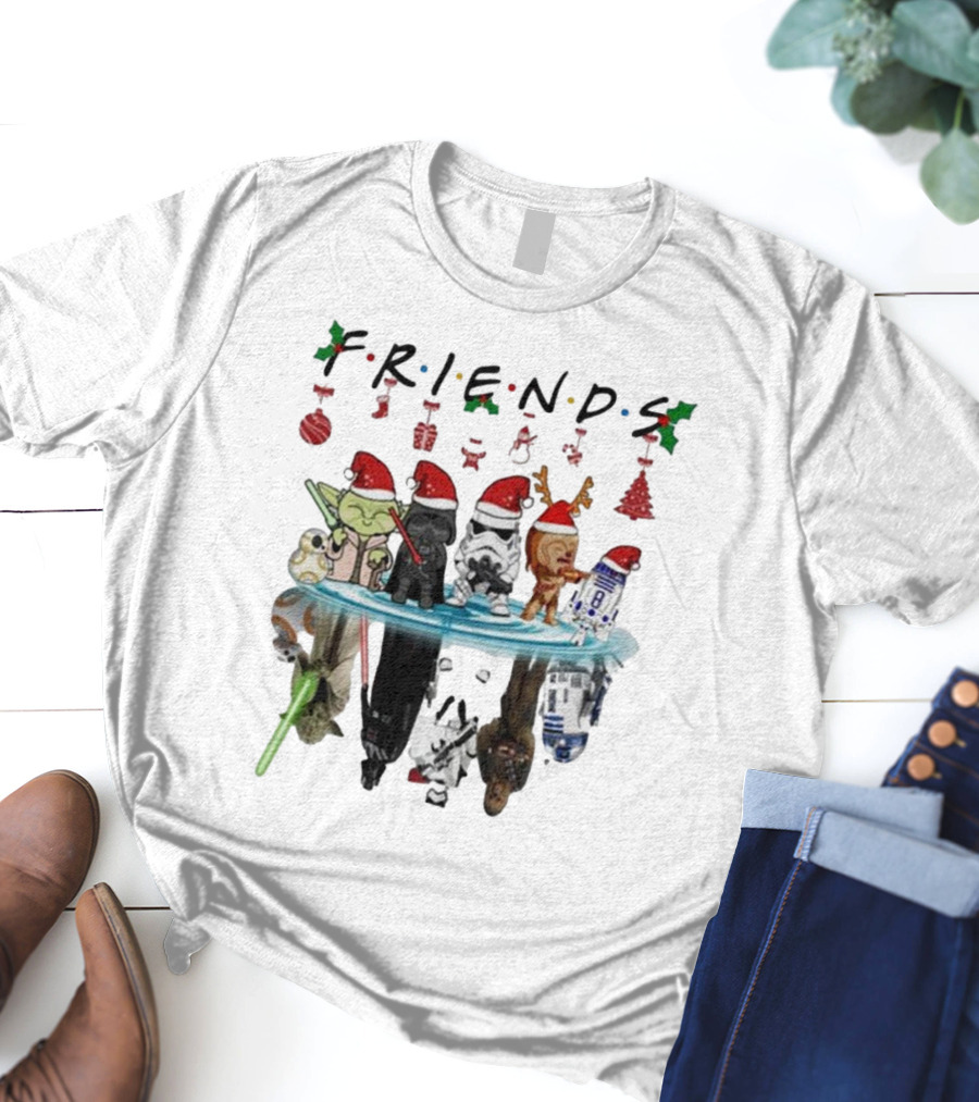 Friends Christmas Star Wars Characters Holiday Special T-Shirt