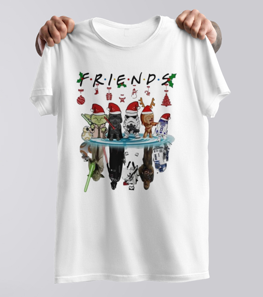 Friends Christmas Star Wars Characters Holiday Special T-Shirt