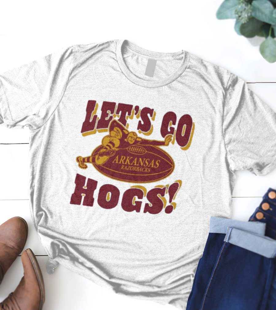 Let's Go Hogs Arkansas Razorbacks Stiff Arm T-Shirt
