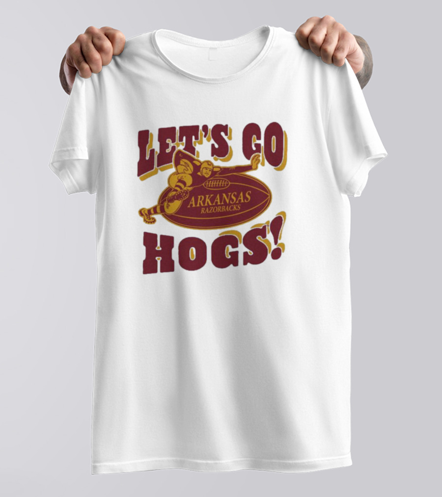 Let's Go Hogs Arkansas Razorbacks Stiff Arm T-Shirt