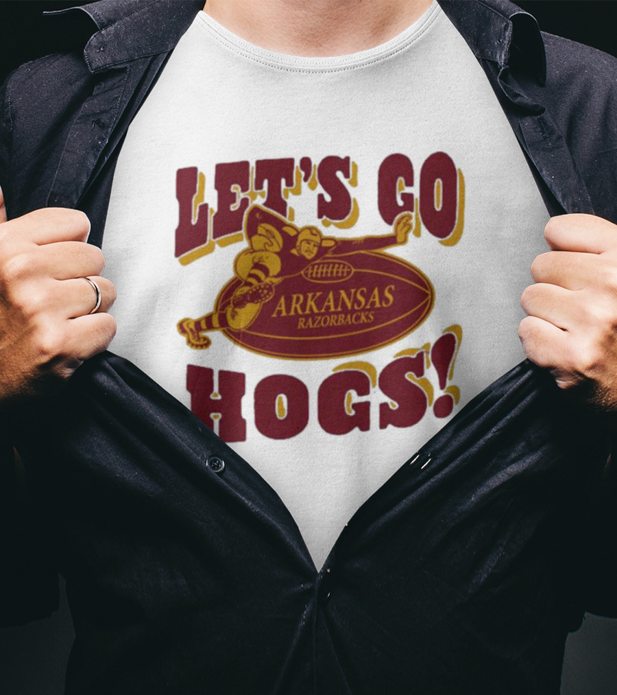 Let's Go Hogs Arkansas Razorbacks Stiff Arm T-Shirt