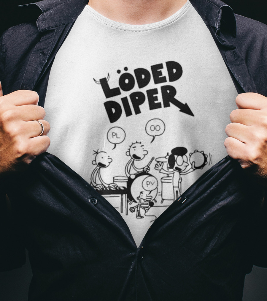Löded Diper Rodrick Heffley Band Comic Löd Drear PL OO PV T-Shirt
