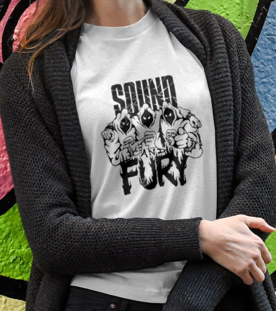 Brain Dead X Spoiler Sound And Fury Three Hooded Figures T-Shirt