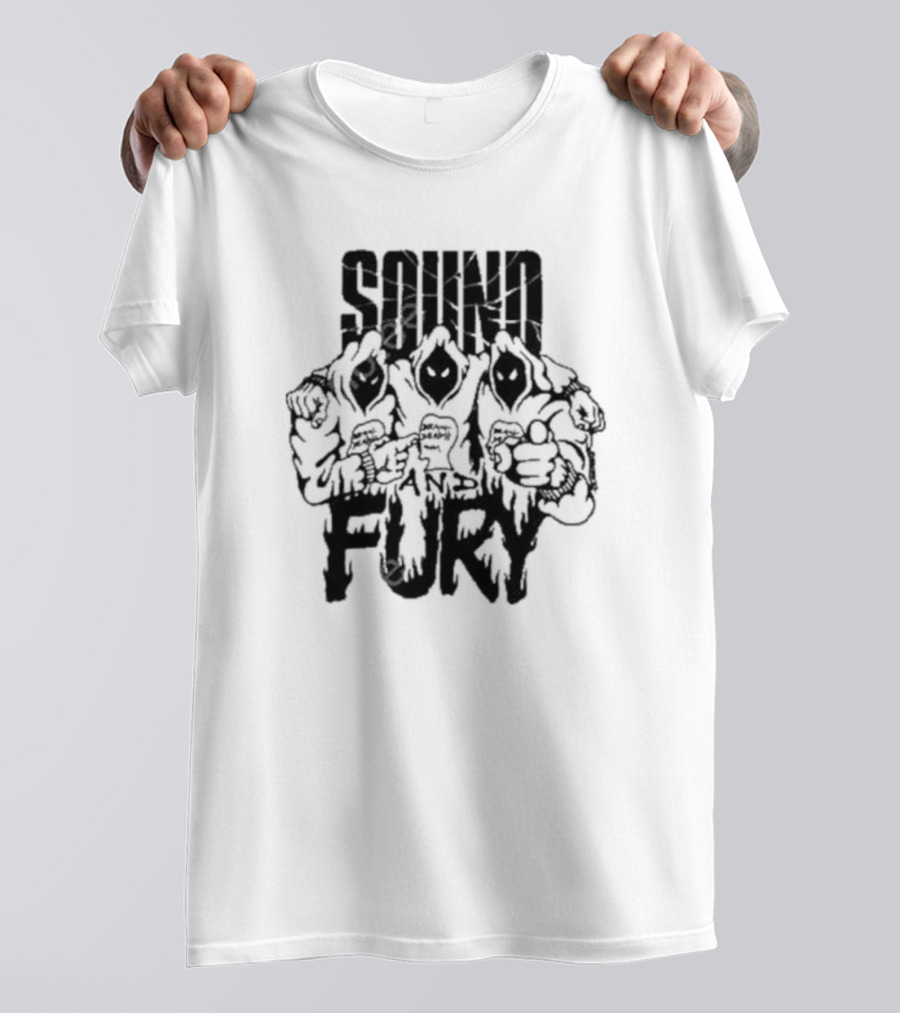 Brain Dead X Spoiler Sound And Fury Three Hooded Figures T-Shirt