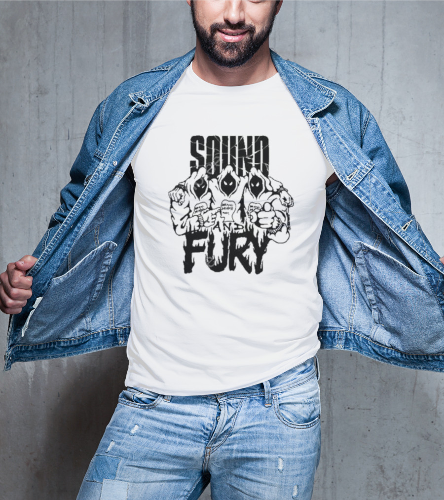 Brain Dead X Spoiler Sound And Fury Three Hooded Figures T-Shirt