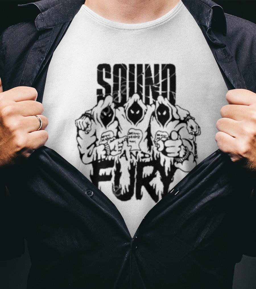 Brain Dead X Spoiler Sound And Fury Three Hooded Figures T-Shirt