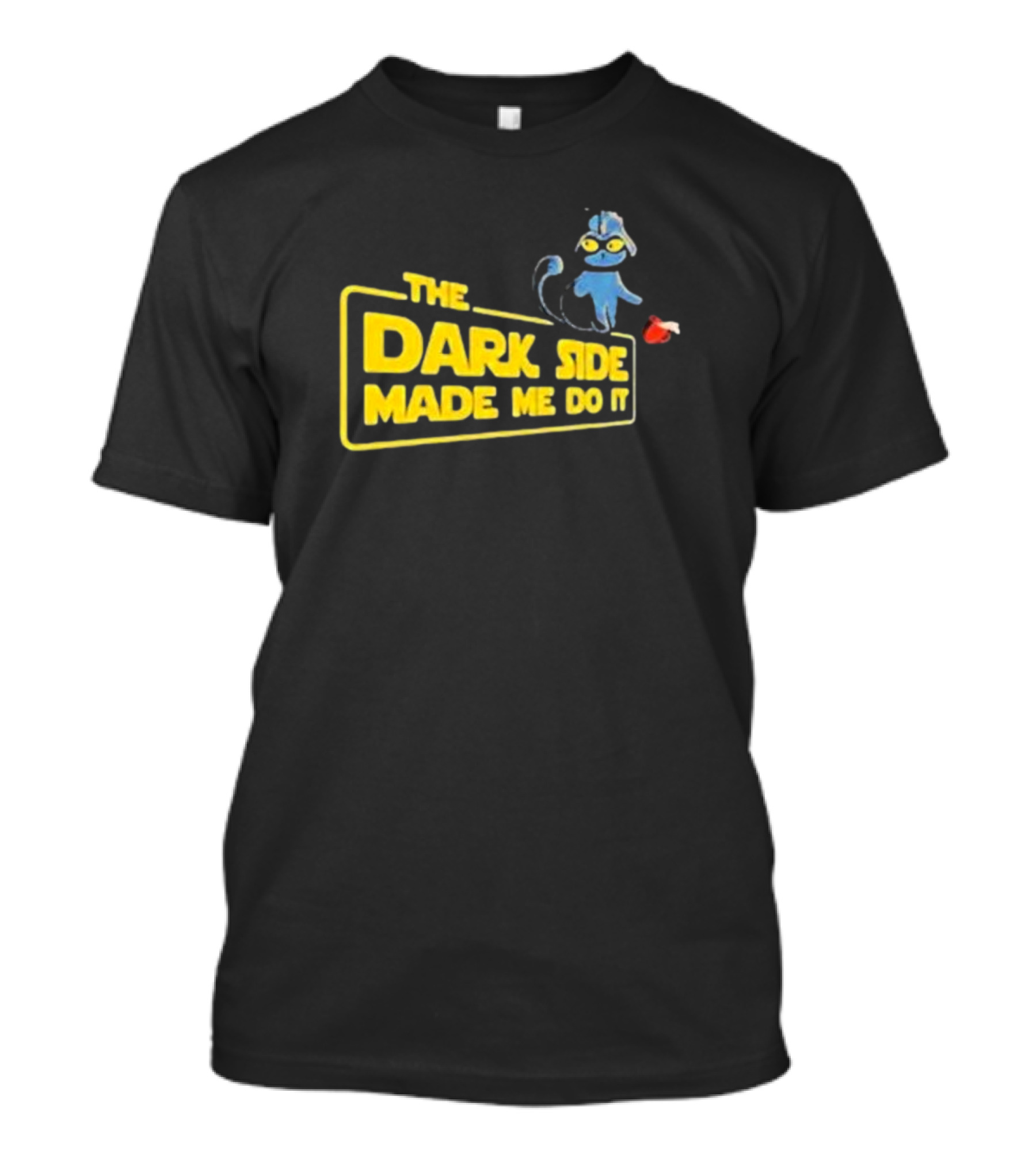 The Dark Side Made Me Do It Cat With Mask And Red Balloon T-Shirt