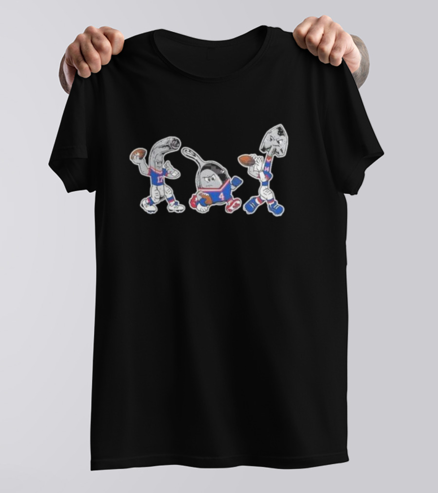 Tennis Racket Frying Pan Cheese Grater Football Players T-Shirt