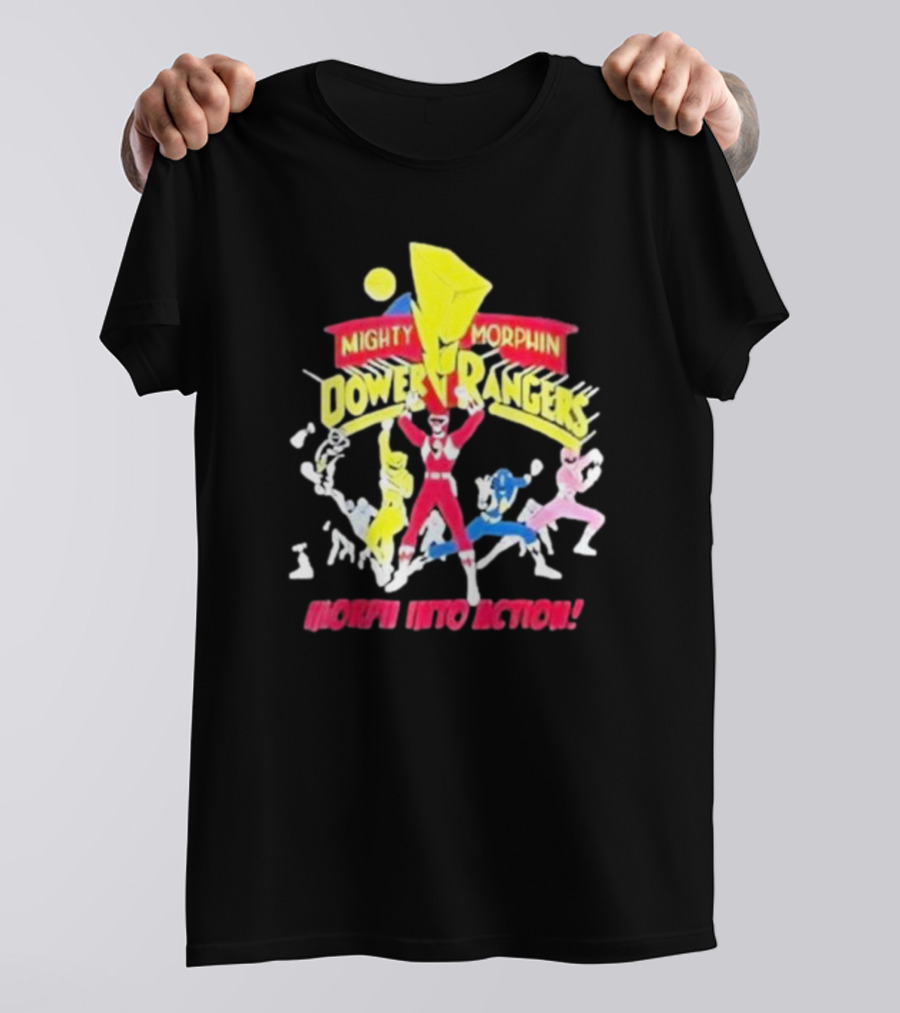 Mighty Morphin Power Rangers Morph Into Action T-Shirt