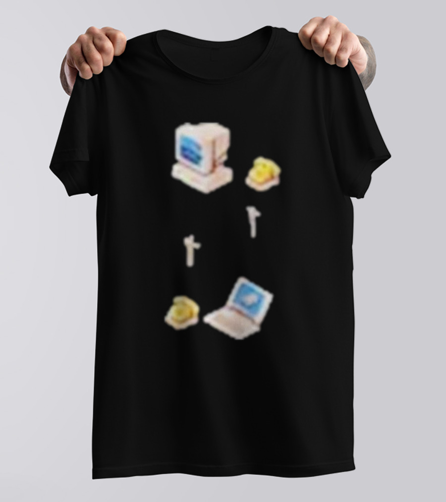 Wilbur’s Dial Up Vintage Computer And Classic Yellow Telephones Nostalgia T-Shirt