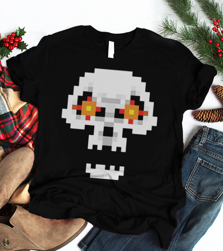 Crossing Skull Pixel T-Shirt