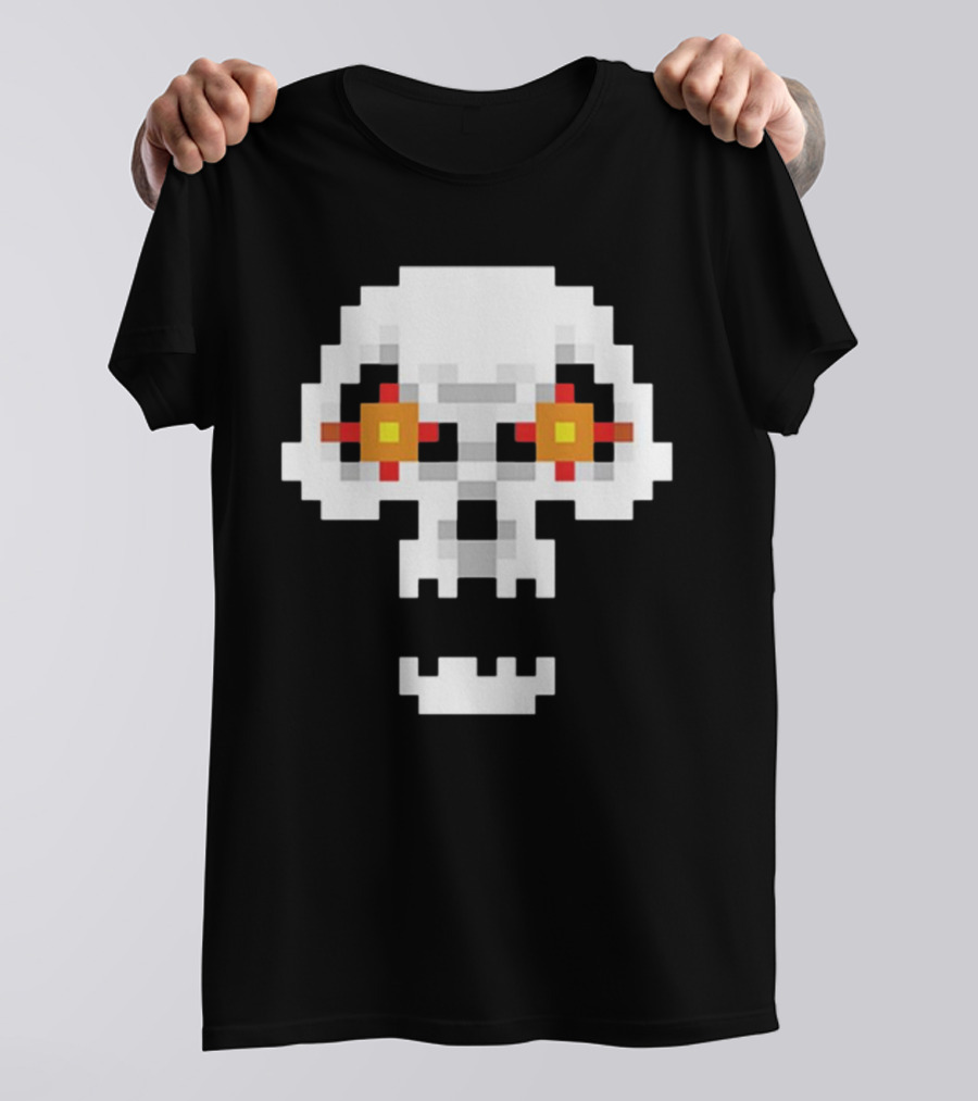 Crossing Skull Pixel T-Shirt