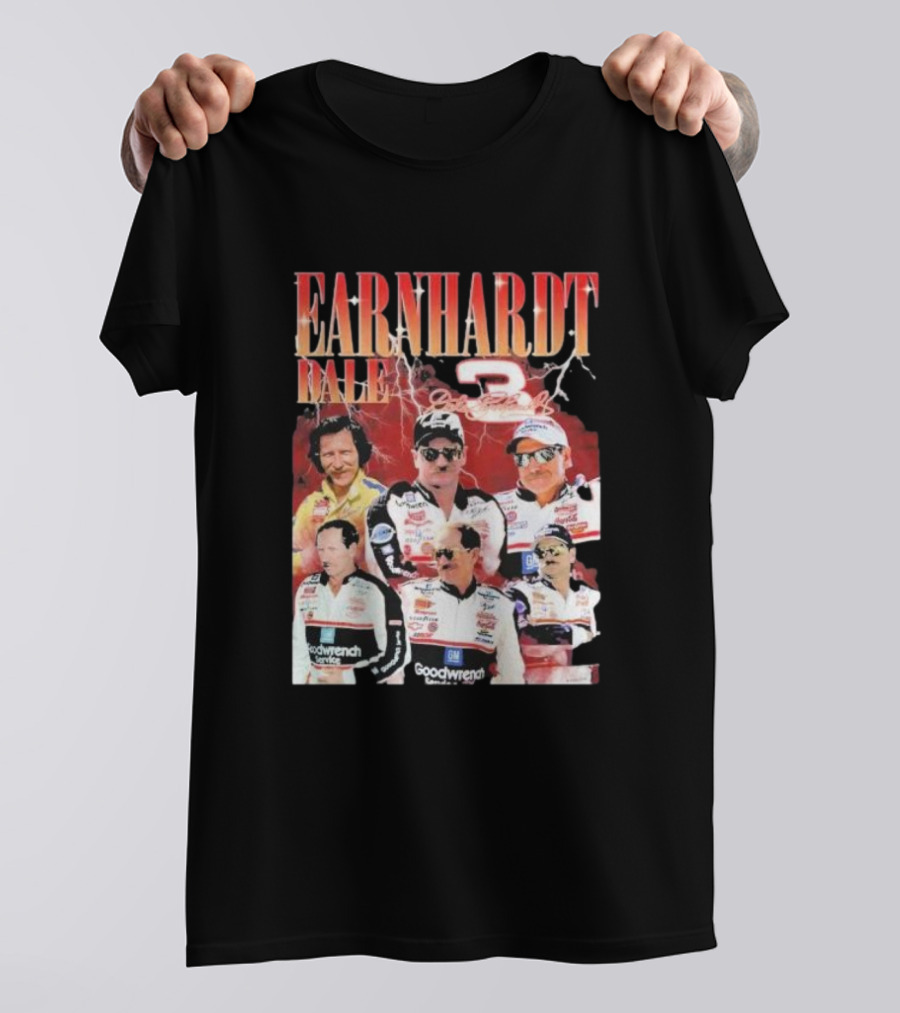 Dale Earnhardt Number 3 Goodwrench Racing Bootleg Rap T-Shirt