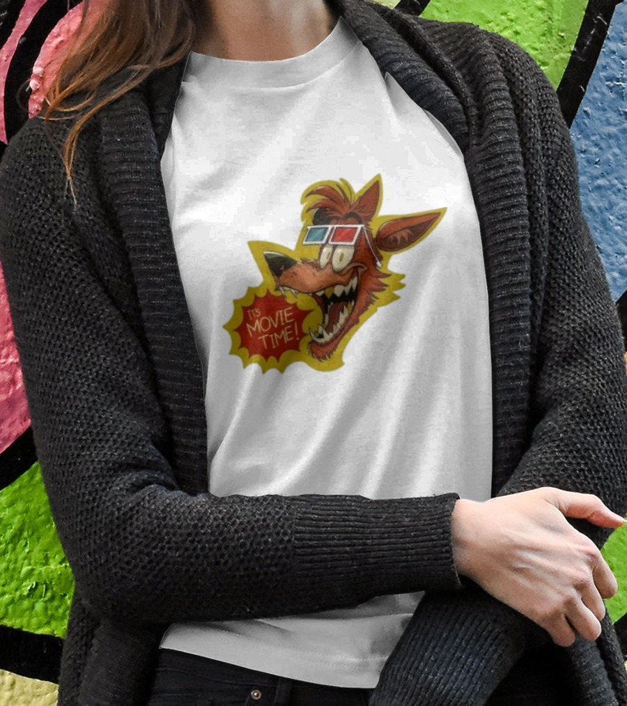 Five Nights At Freddy’s Foxy In 3D Glasses It's Movie Time T-Shirt