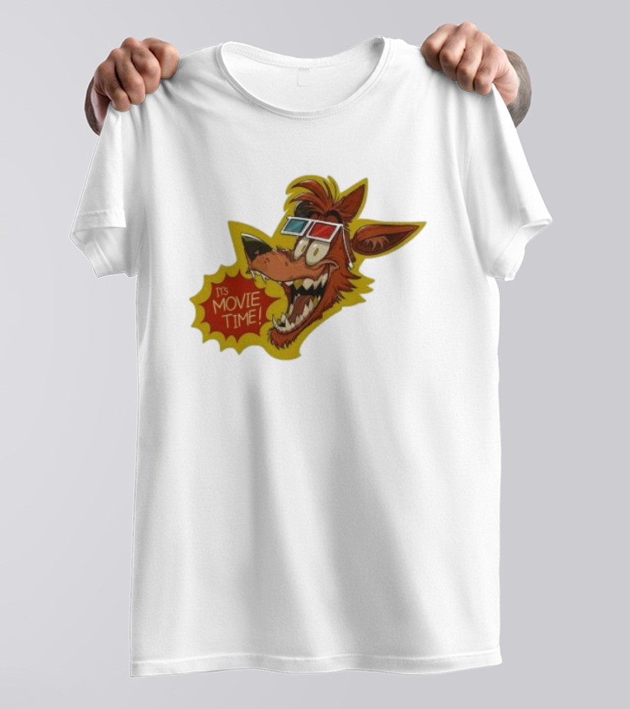 Five Nights At Freddy’s Foxy In 3D Glasses It's Movie Time T-Shirt