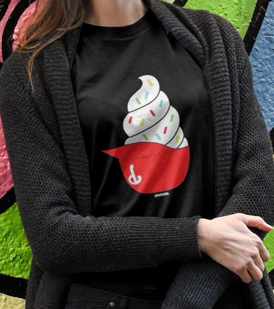 Phillies Ice Cream Helmet Swirl With Sprinkles T-Shirt