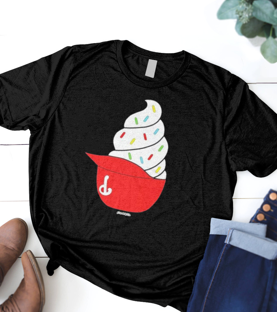 Phillies Ice Cream Helmet Swirl With Sprinkles T-Shirt