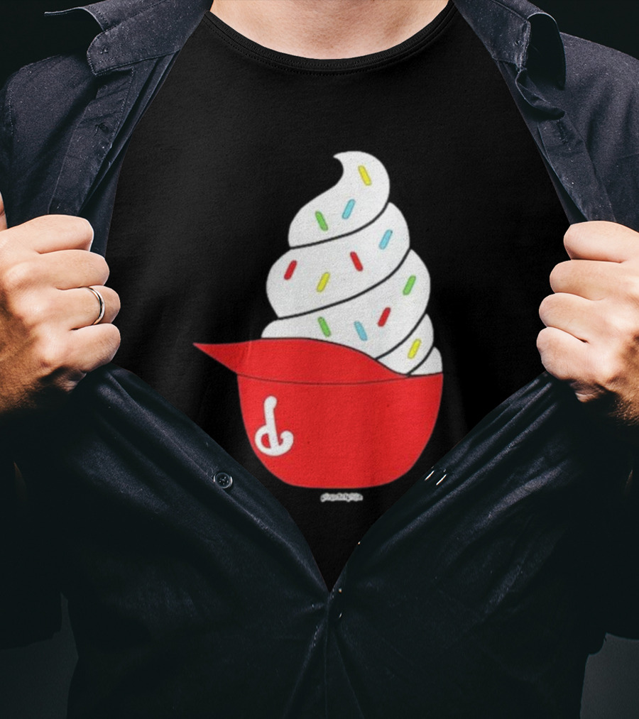 Phillies Ice Cream Helmet Swirl With Sprinkles T-Shirt