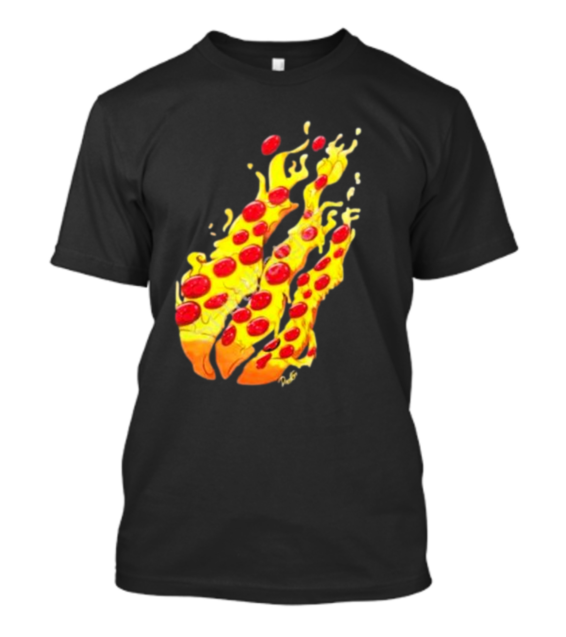 Preston Stylez Fire Pizza Flaming Pepperoni Blaze T-Shirt